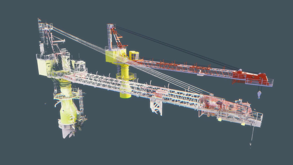 3D crane modelled from laser scan survey