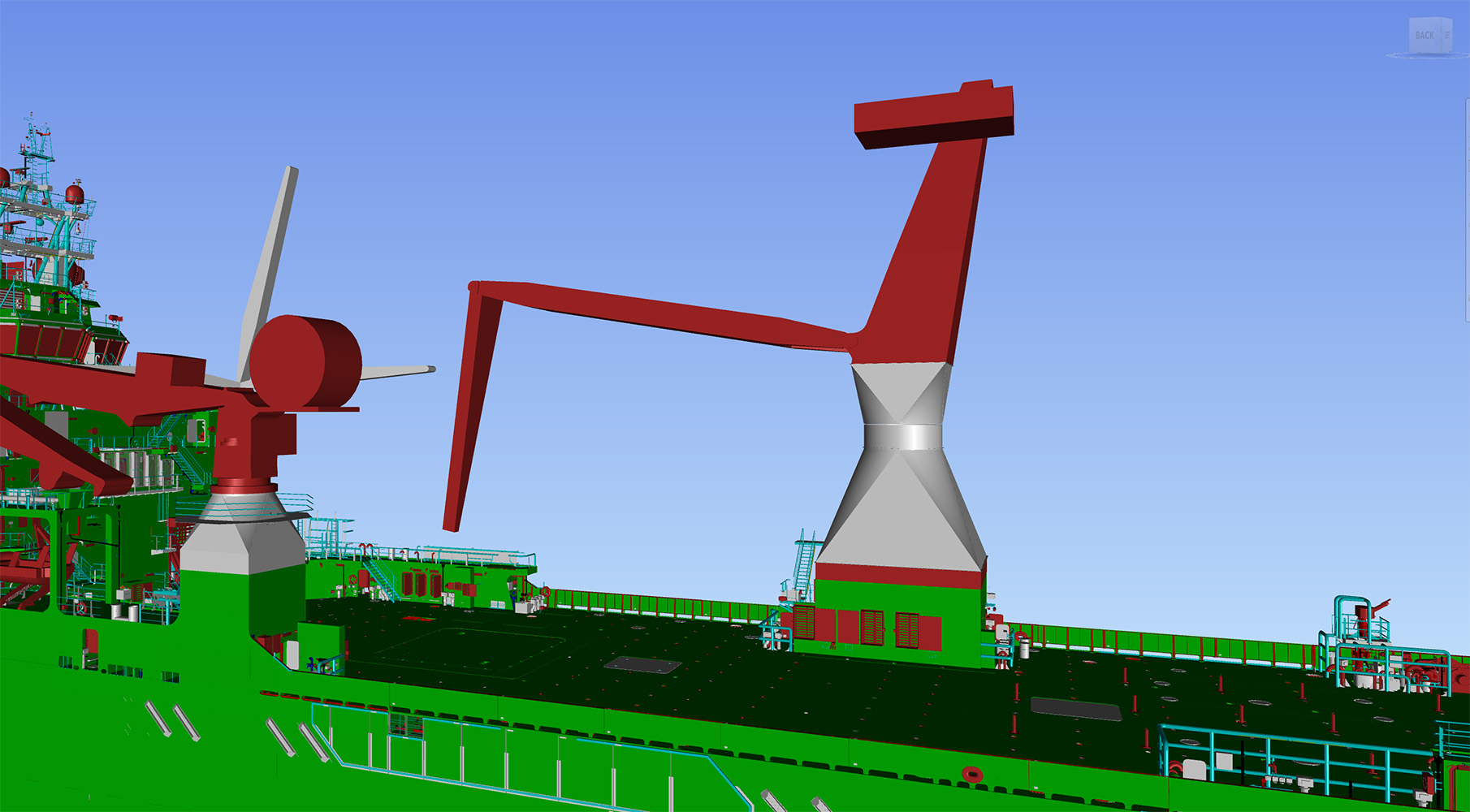 Navisworks model of a simple placeholder crane